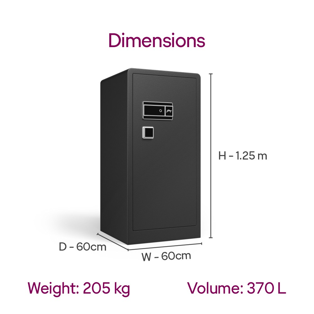 Godrej NX Advanced 370 L Digi+Bio+Mechanical Home Locker